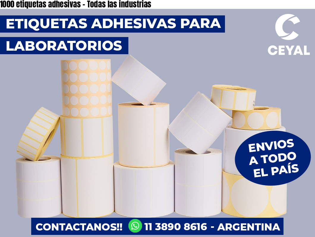 1000 etiquetas adhesivas – Todas las industrias
