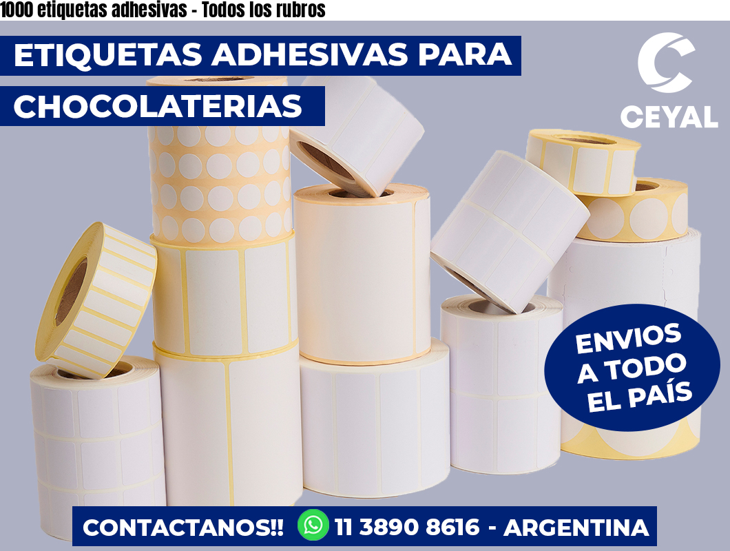1000 etiquetas adhesivas – Todos los rubros