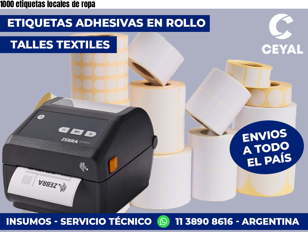 1000 etiquetas locales de ropa