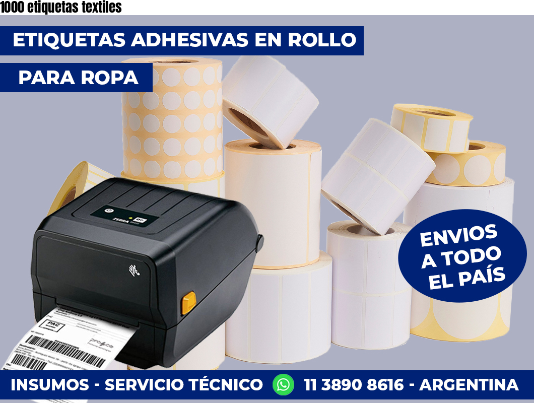 1000 etiquetas textiles