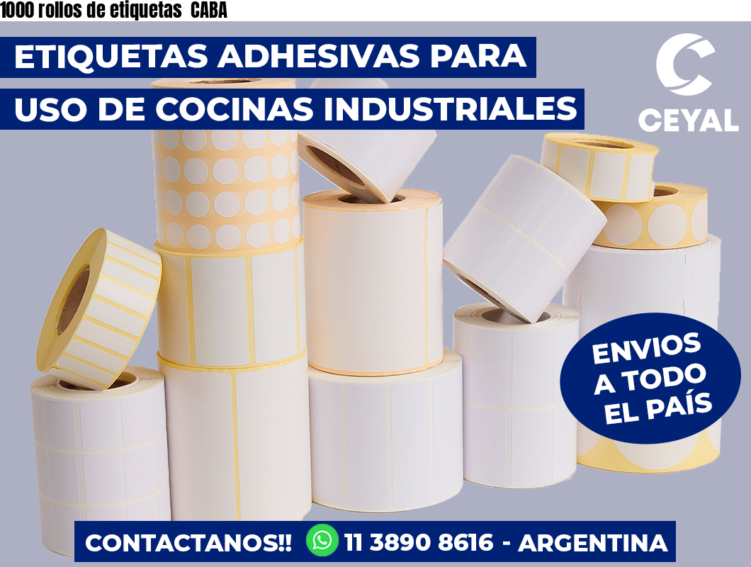 1000 rollos de etiquetas  CABA