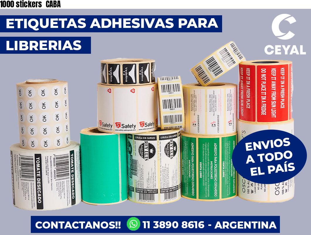 1000 stickers  CABA