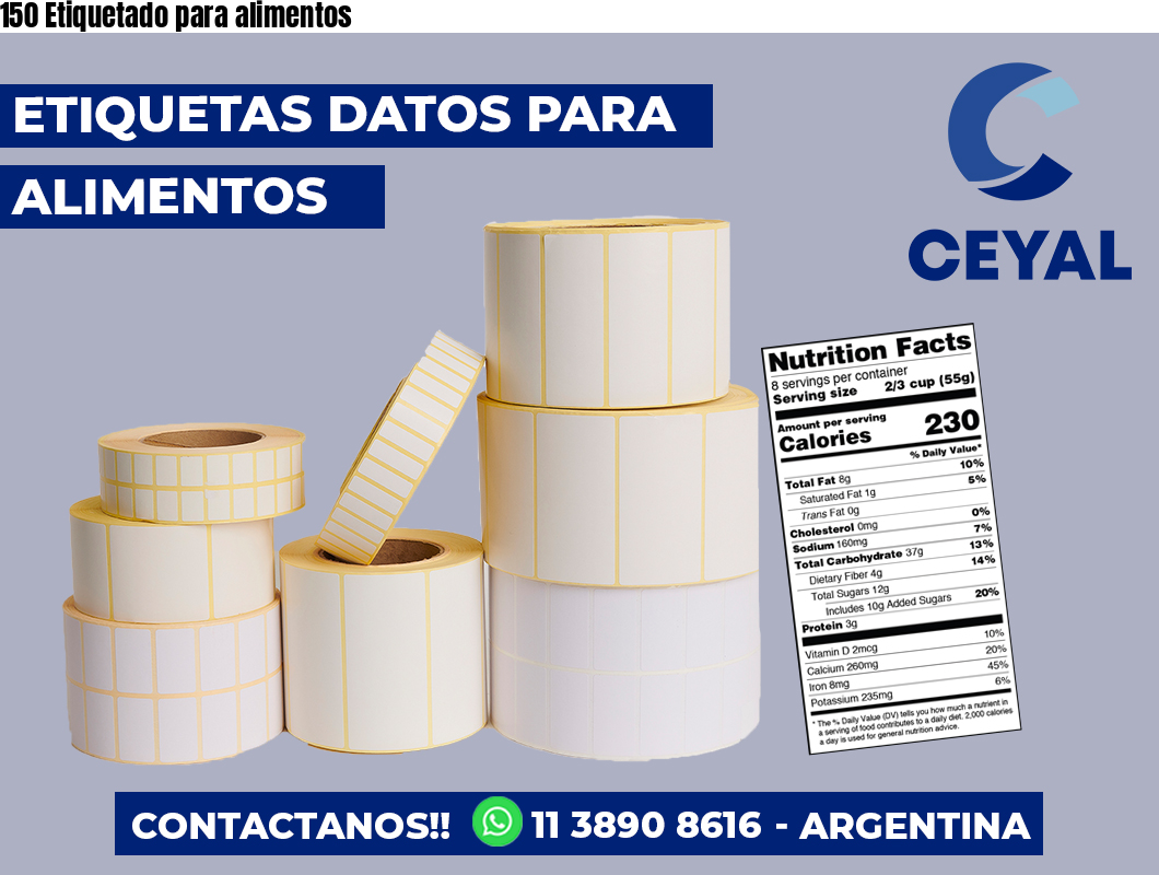 150 Etiquetado para alimentos