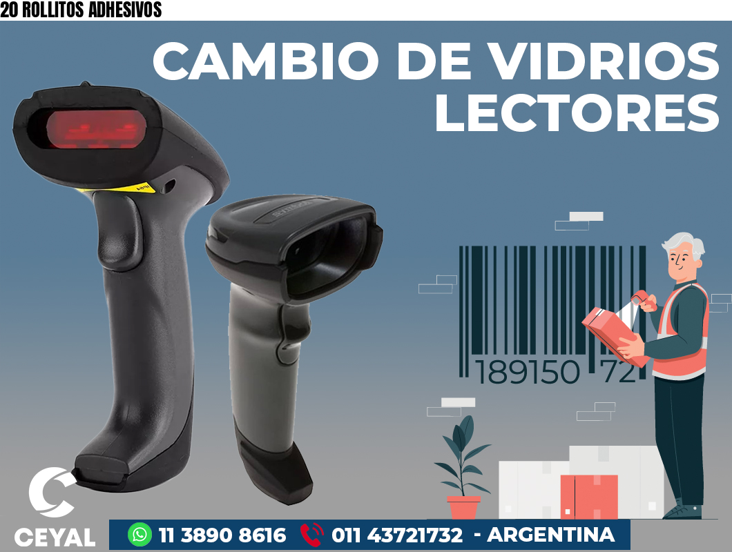20 ROLLITOS ADHESIVOS