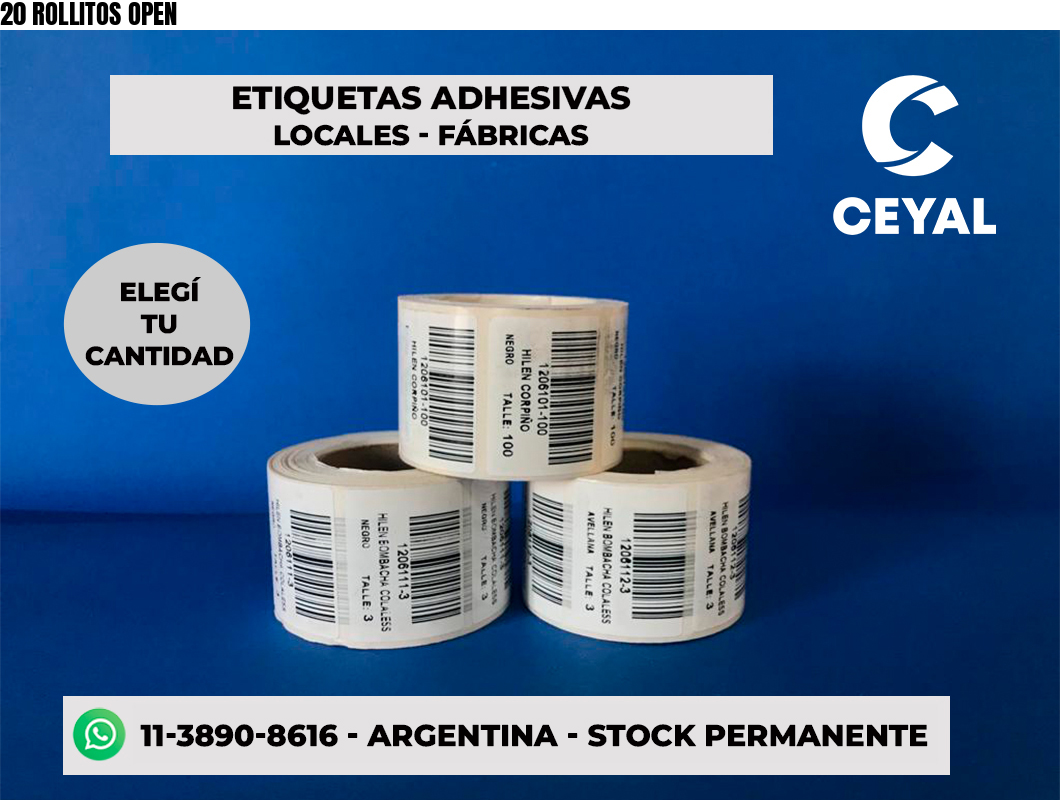 20 ROLLITOS OPEN
