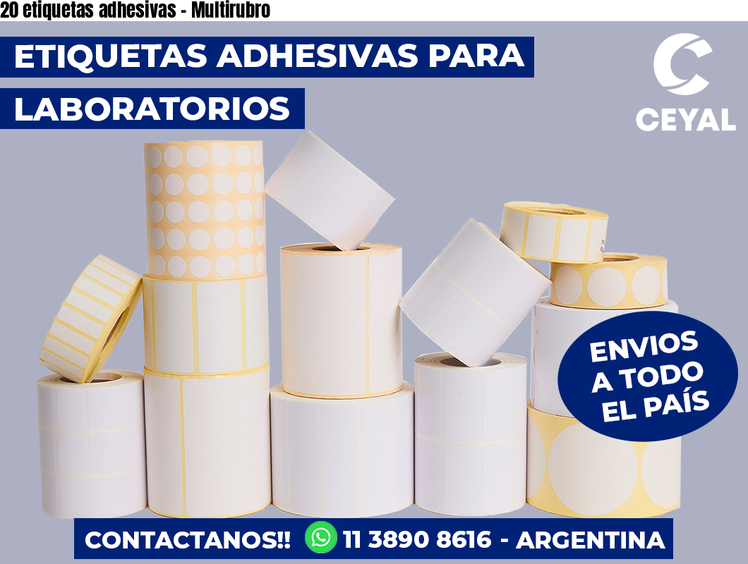 20 etiquetas adhesivas – Multirubro