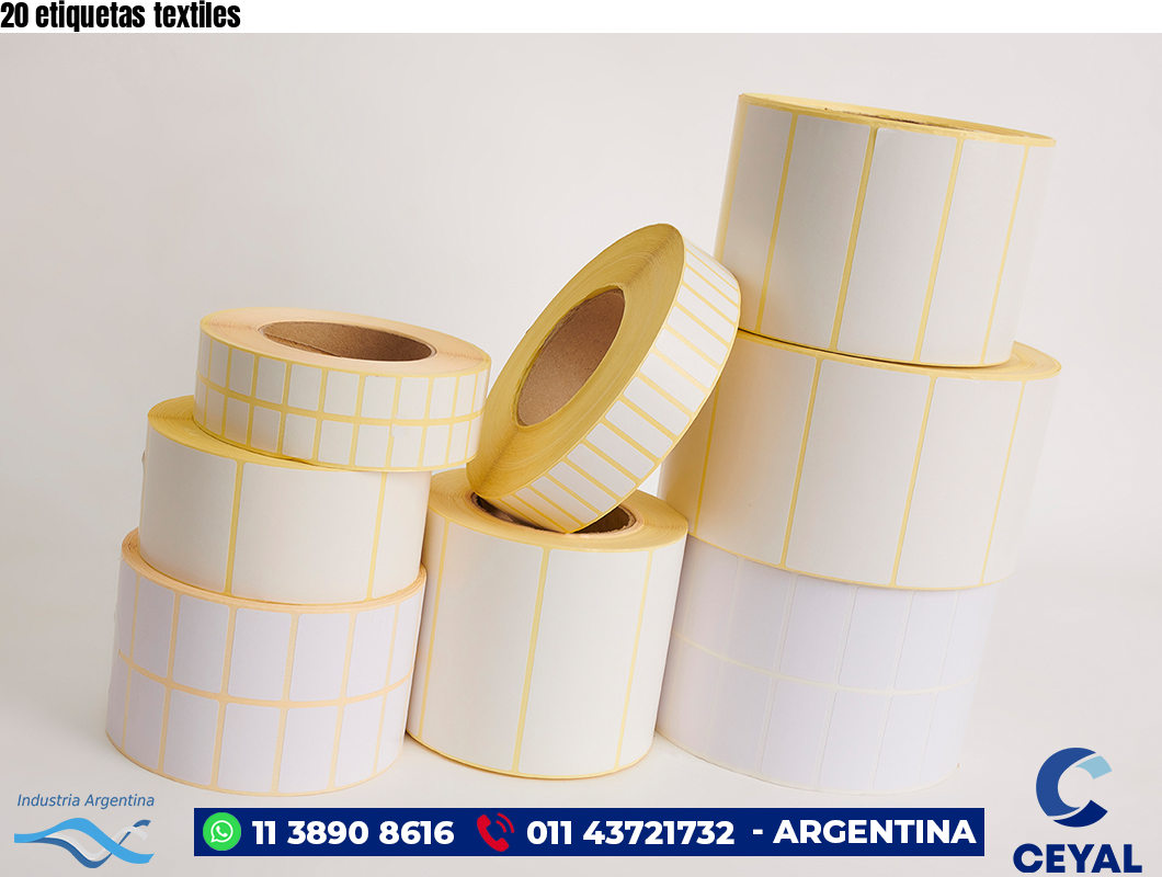 20 etiquetas textiles