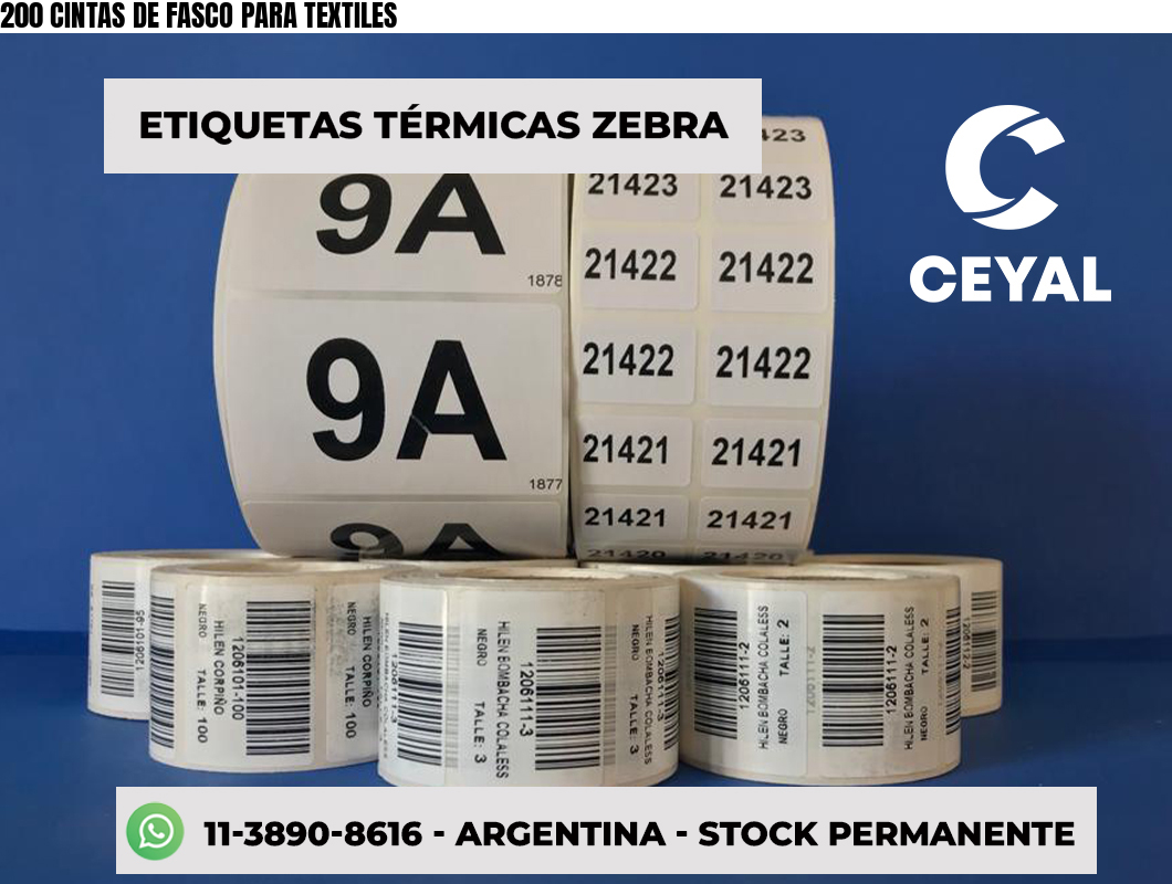 200 CINTAS DE FASCO PARA TEXTILES