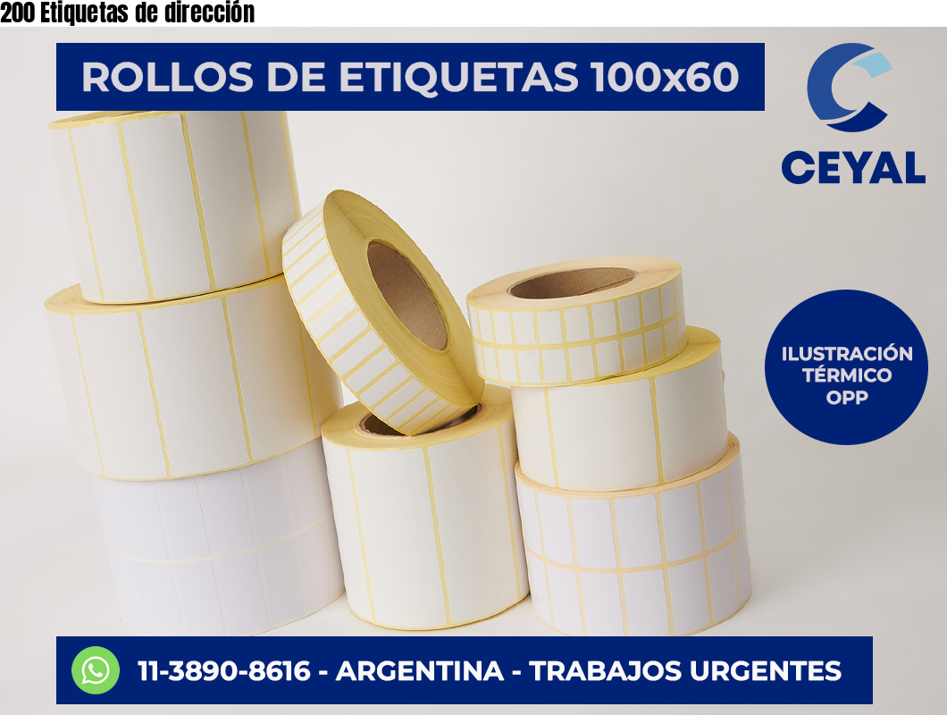 200 Etiquetas de dirección