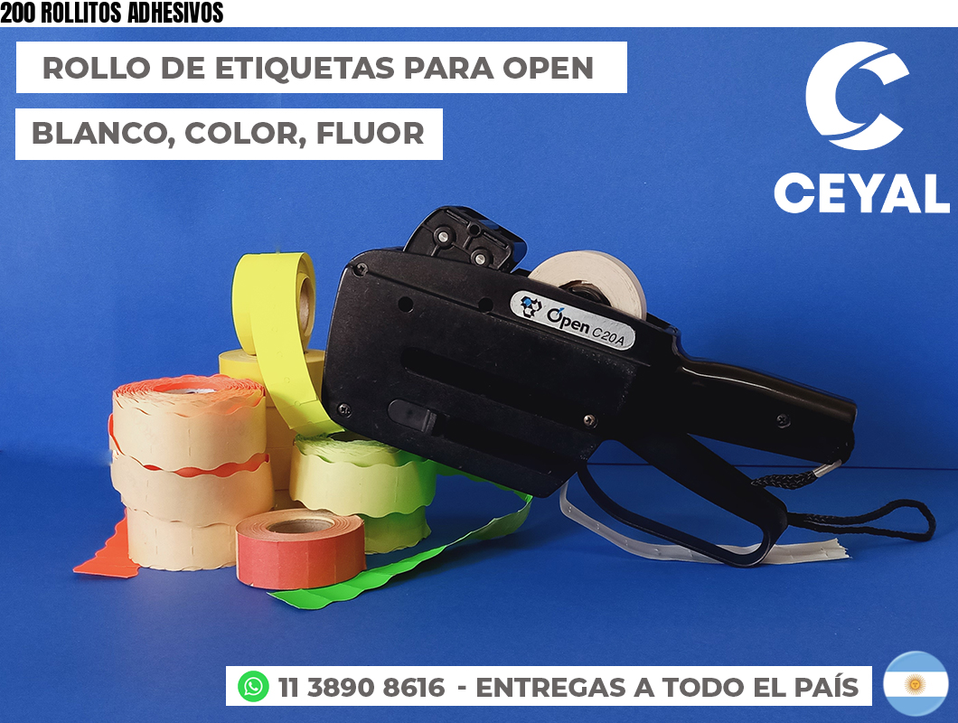200 ROLLITOS ADHESIVOS