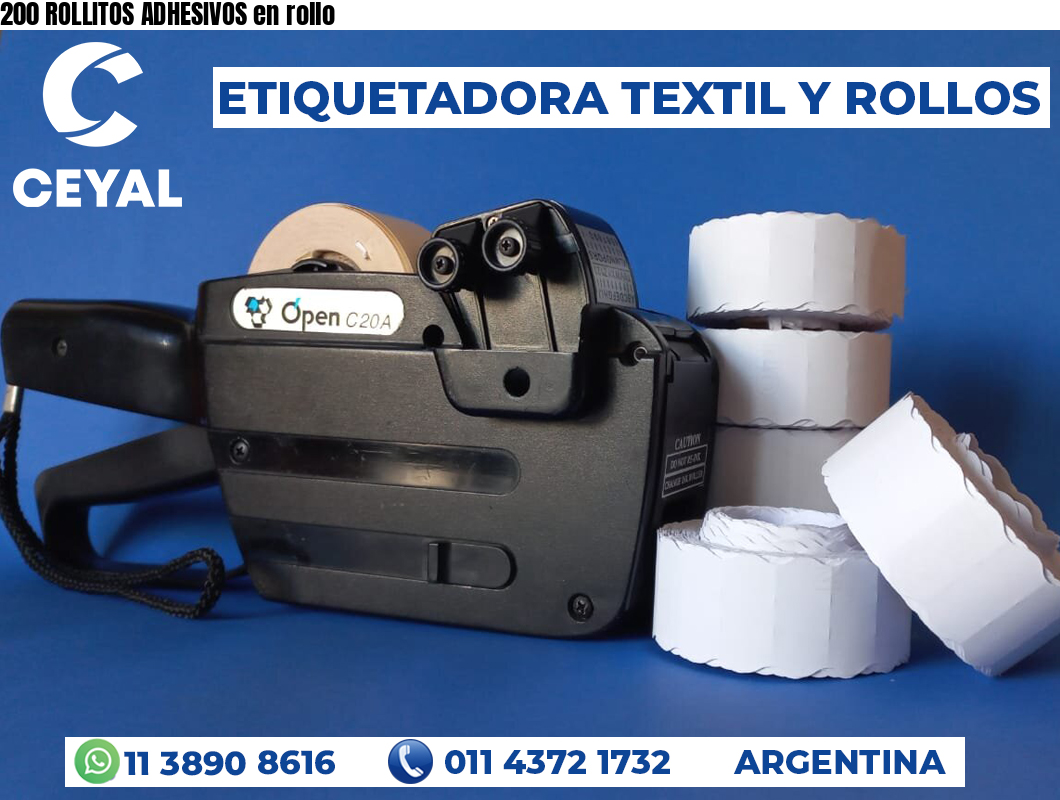 200 ROLLITOS ADHESIVOS en rollo