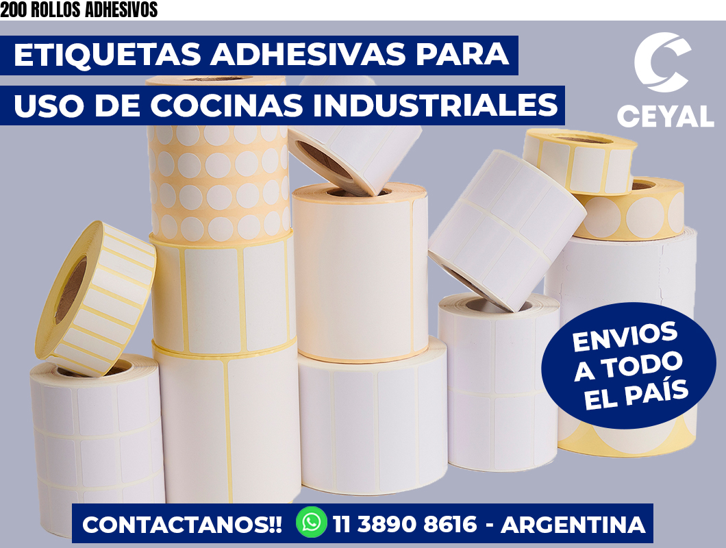 200 ROLLOS ADHESIVOS