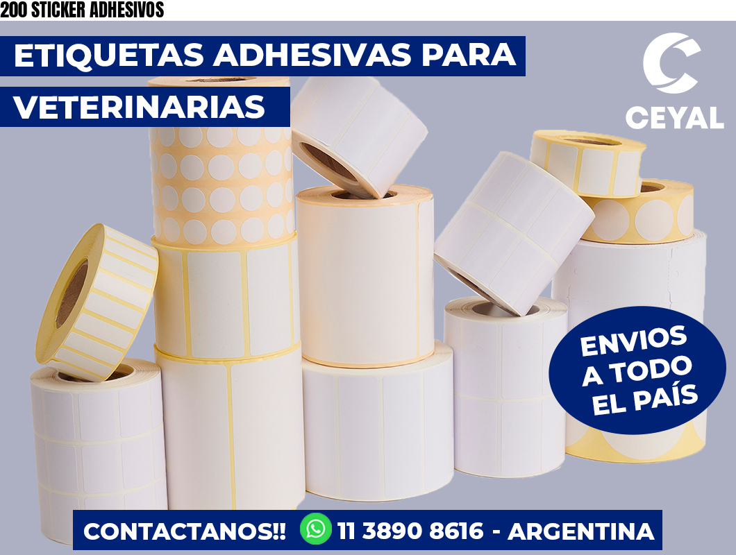 200 STICKER ADHESIVOS