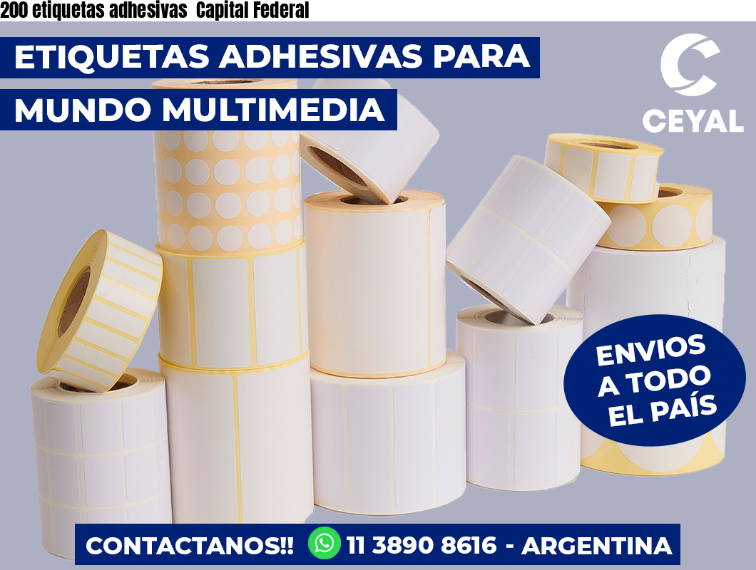 200 etiquetas adhesivas  Capital Federal