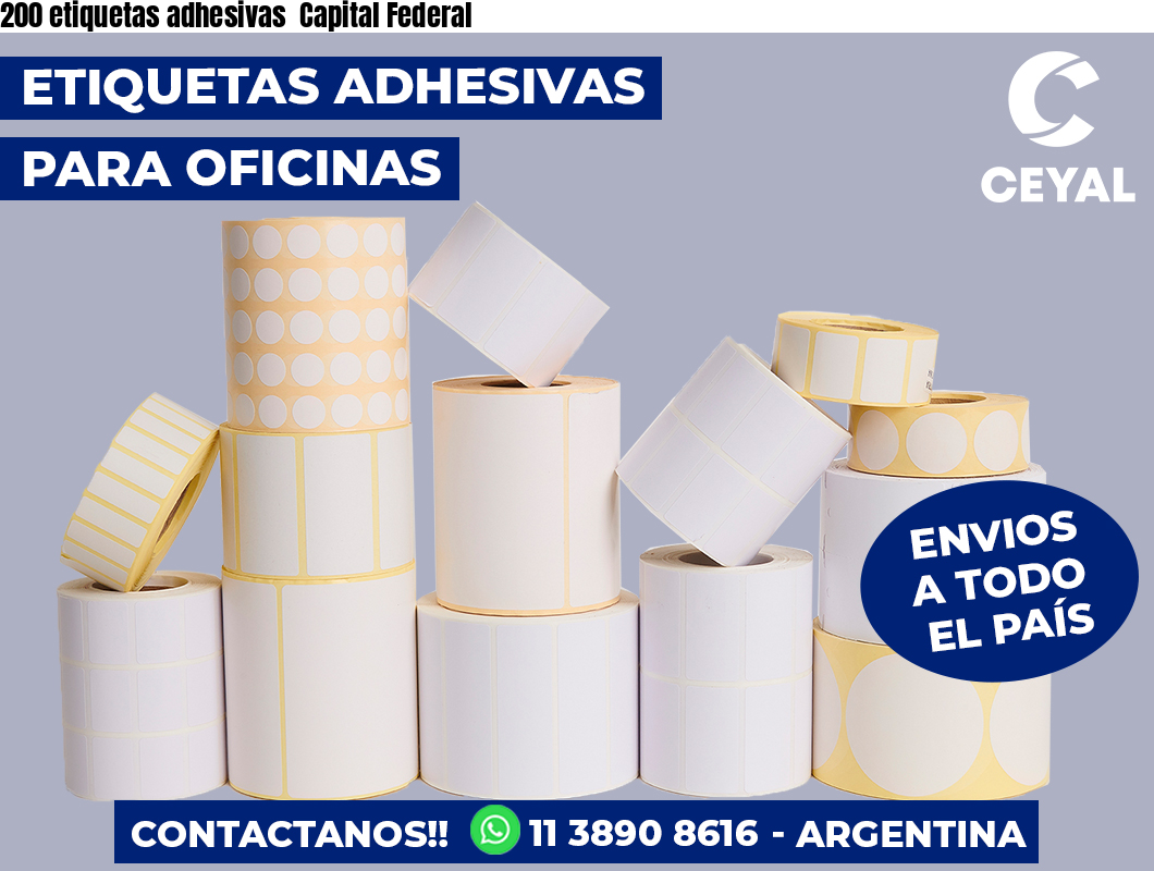200 etiquetas adhesivas  Capital Federal