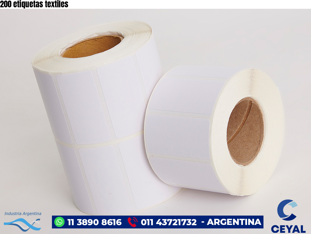 200 etiquetas textiles