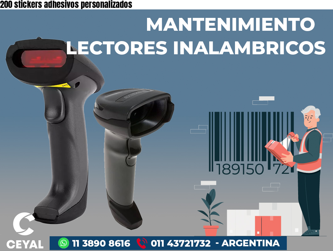 200 stickers adhesivos personalizados