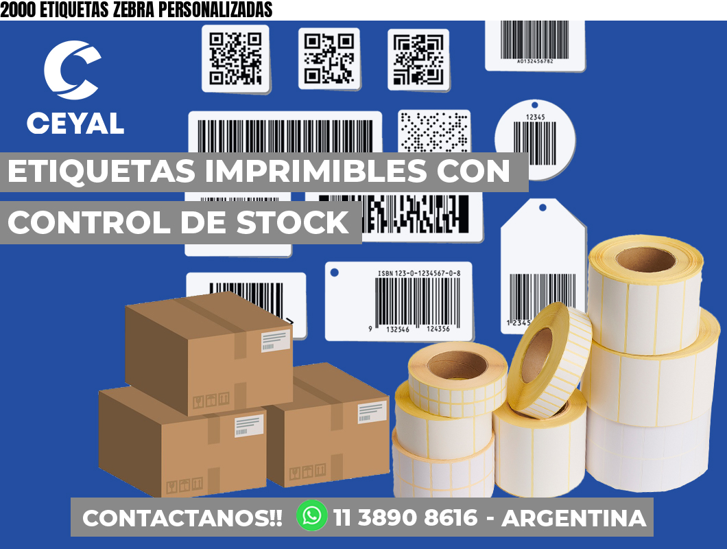 2000 ETIQUETAS ZEBRA PERSONALIZADAS