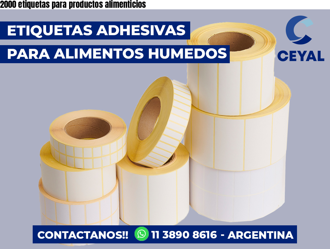 2000 etiquetas para productos alimenticios