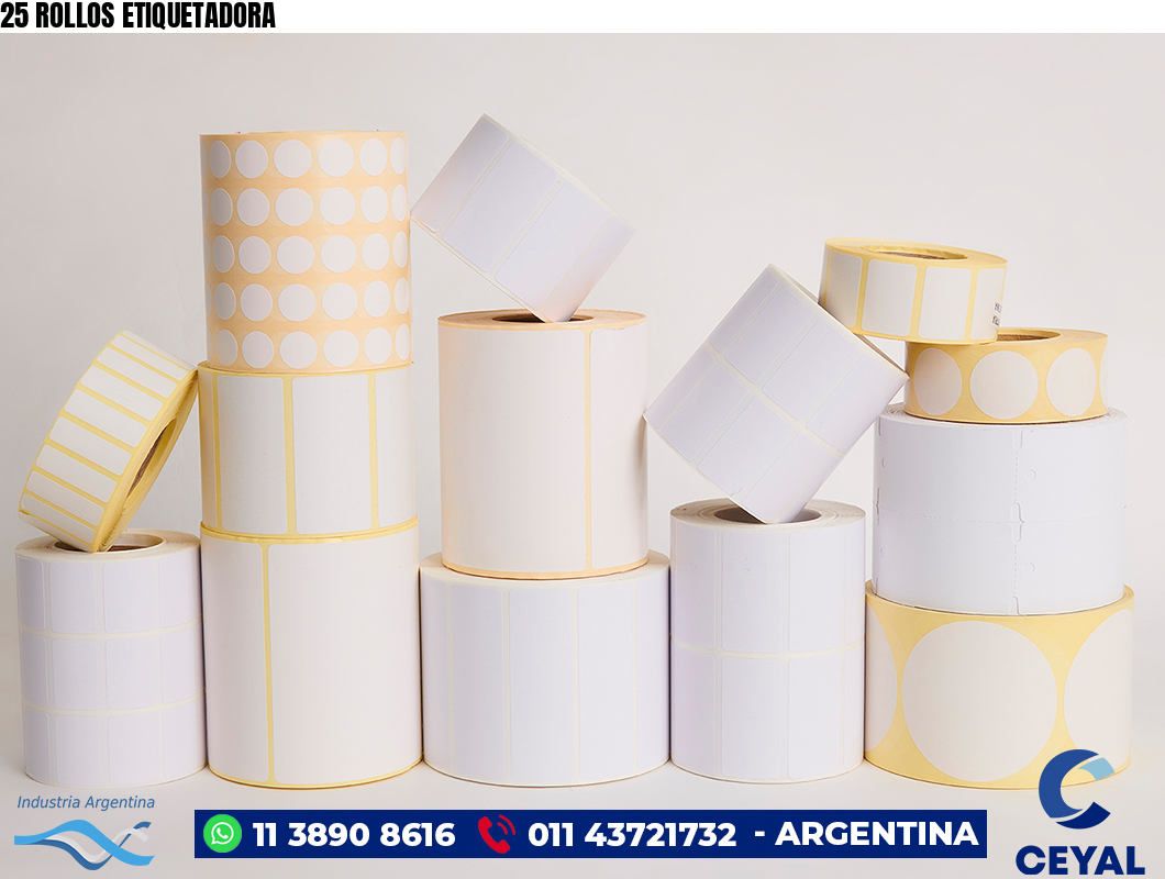 25 ROLLOS ETIQUETADORA