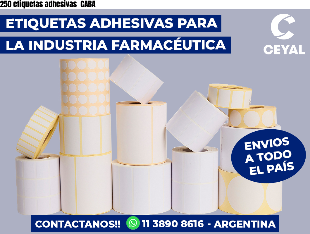 250 etiquetas adhesivas  CABA