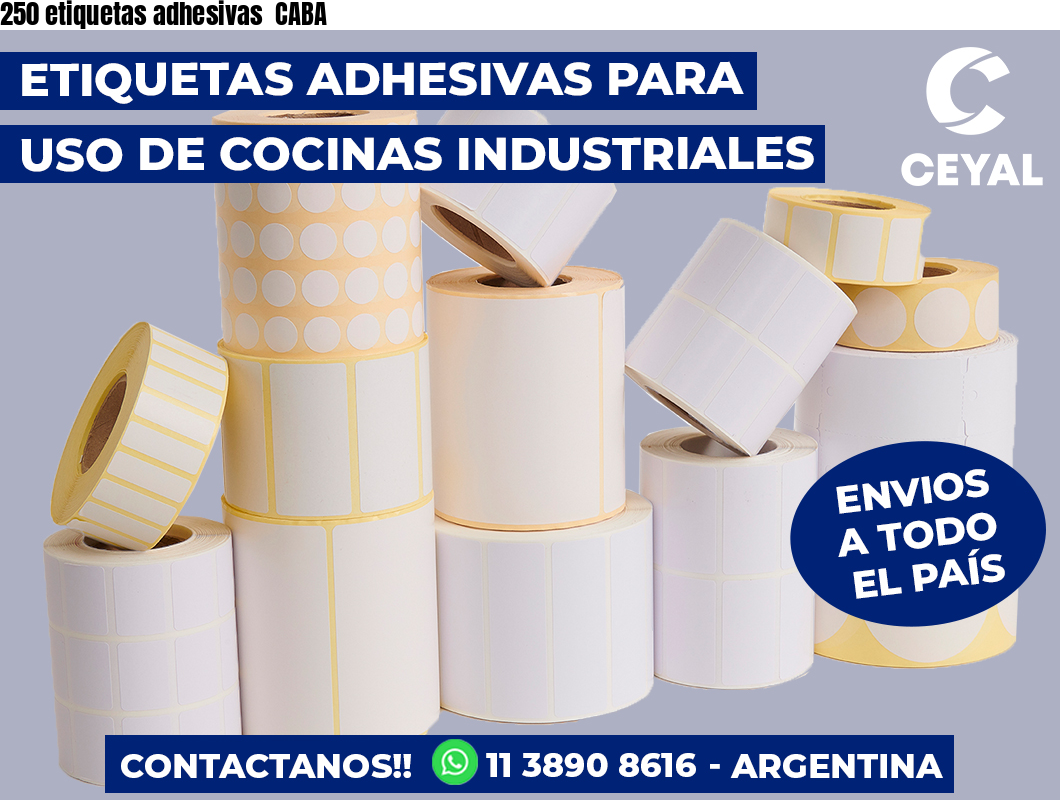250 etiquetas adhesivas  CABA