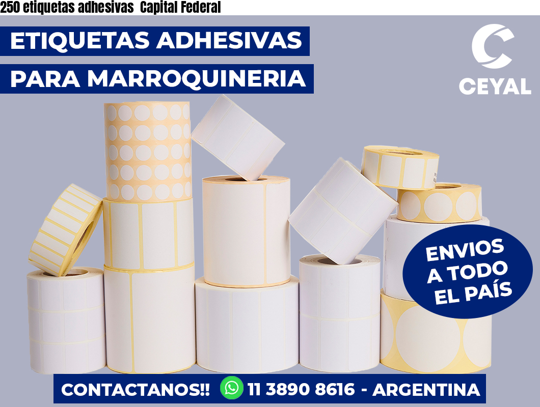 250 etiquetas adhesivas  Capital Federal