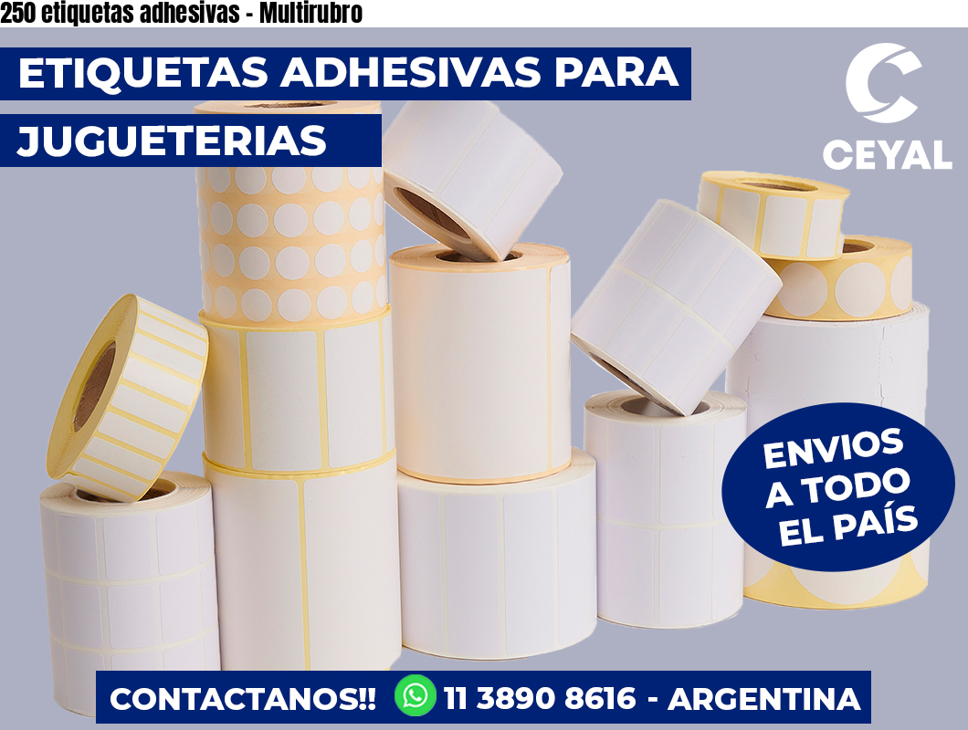 250 etiquetas adhesivas – Multirubro