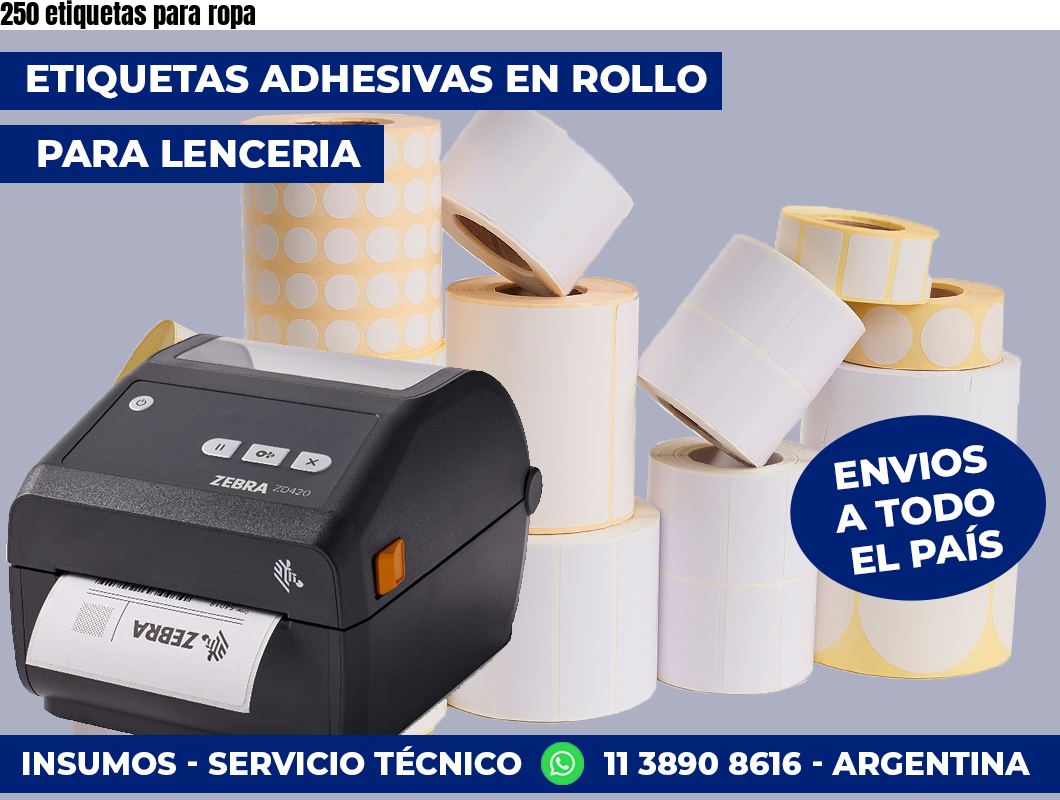250 etiquetas para ropa