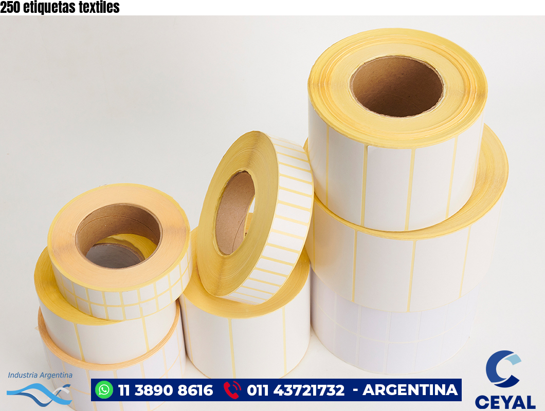 250 etiquetas textiles