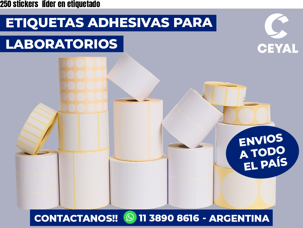 250 stickers líder en etiquetado