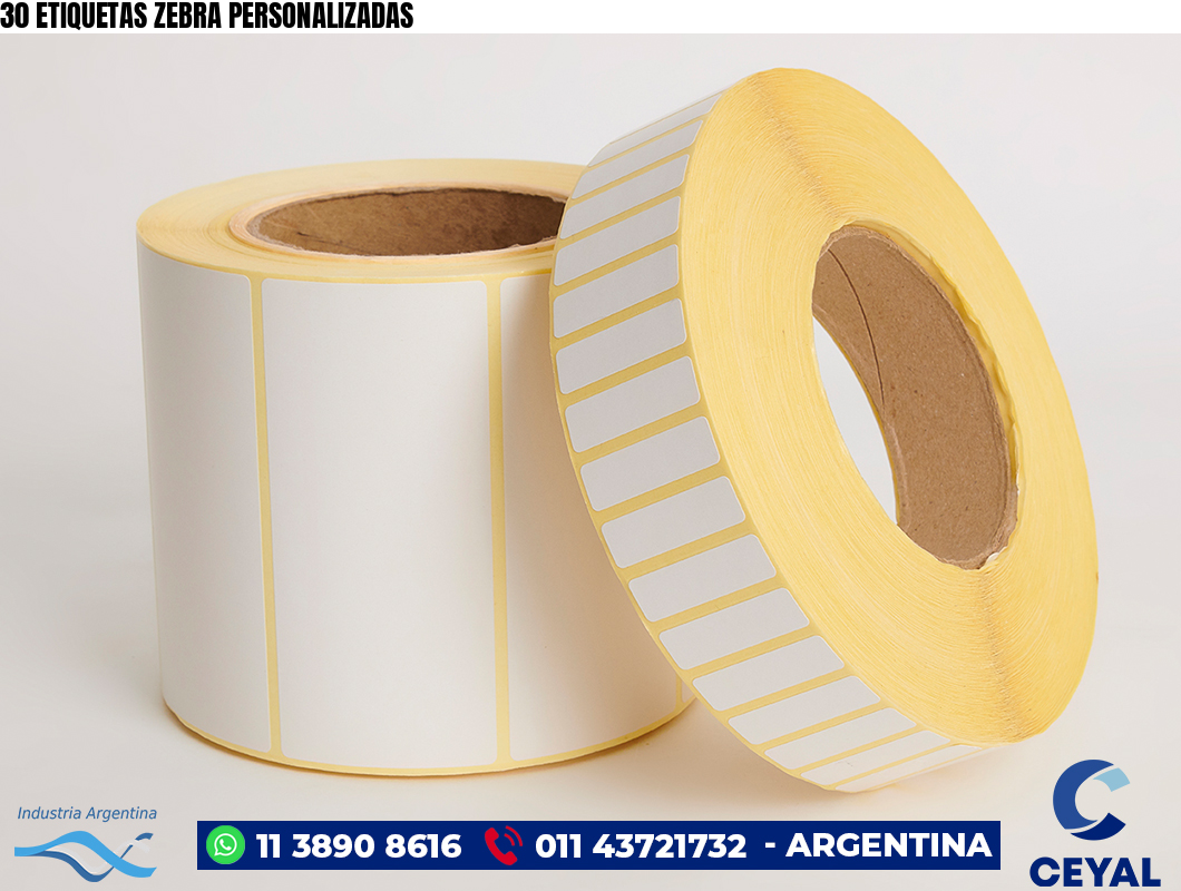 30 ETIQUETAS ZEBRA PERSONALIZADAS