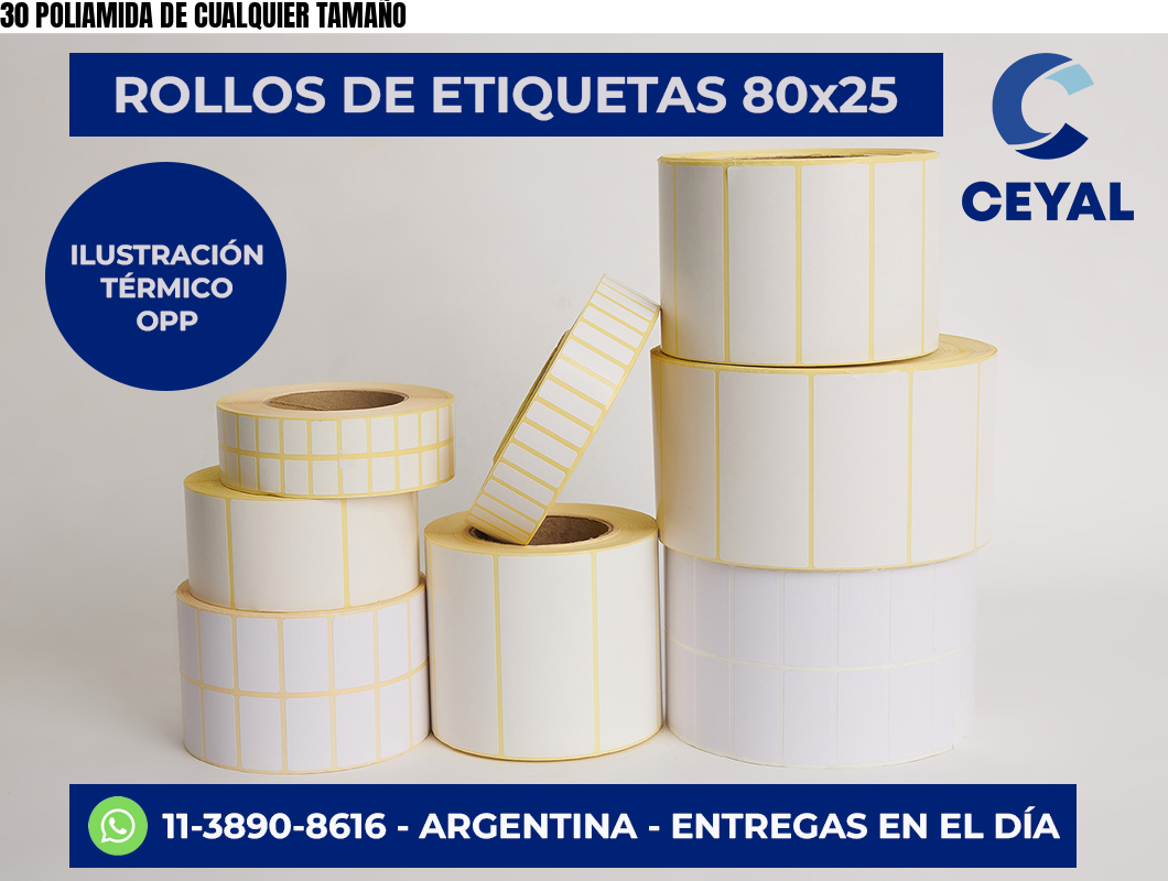 30 POLIAMIDA DE CUALQUIER TAMAÑO
