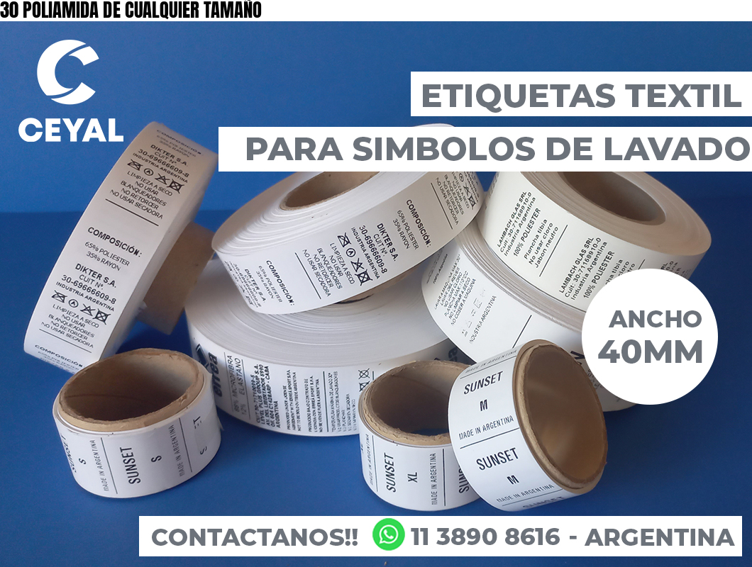 30 POLIAMIDA DE CUALQUIER TAMAÑO