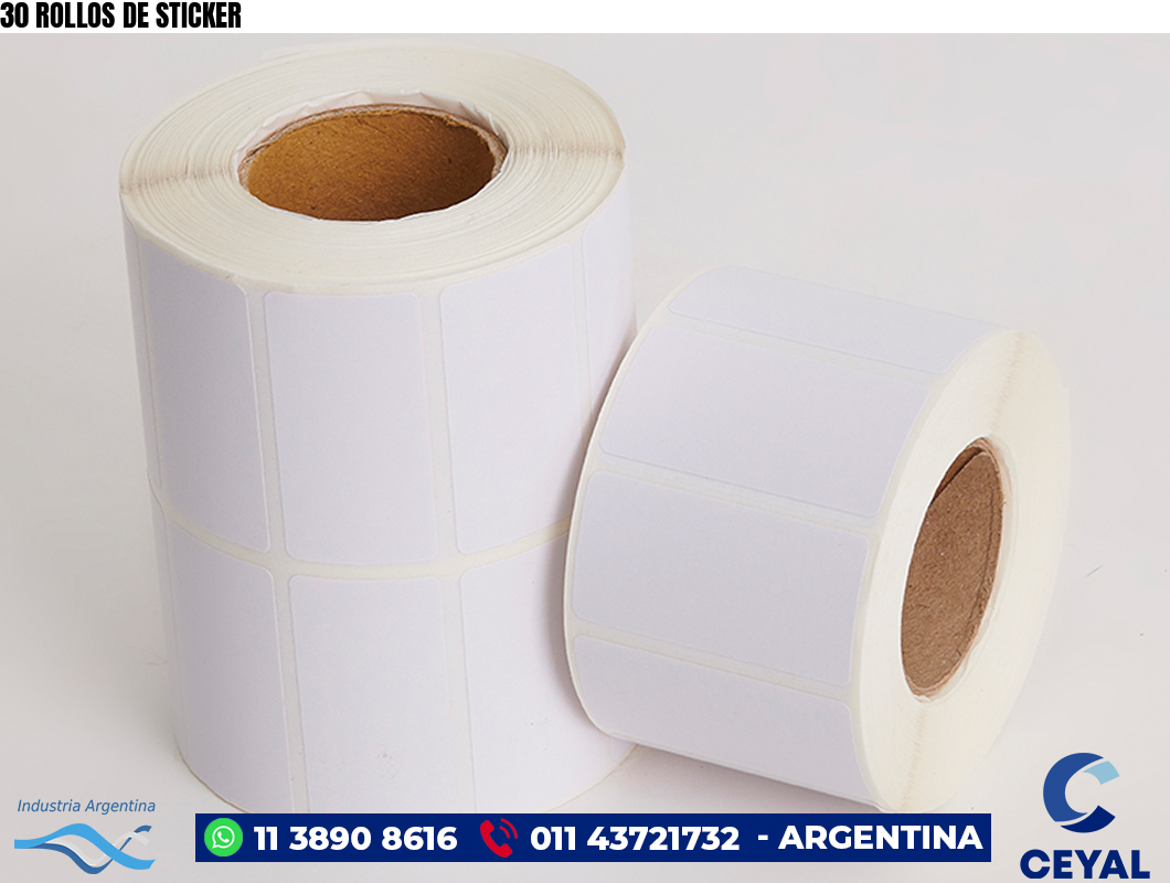 30 ROLLOS DE STICKER