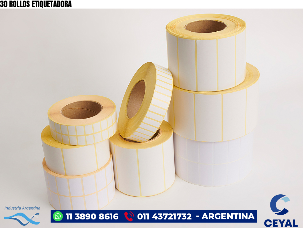 30 ROLLOS ETIQUETADORA