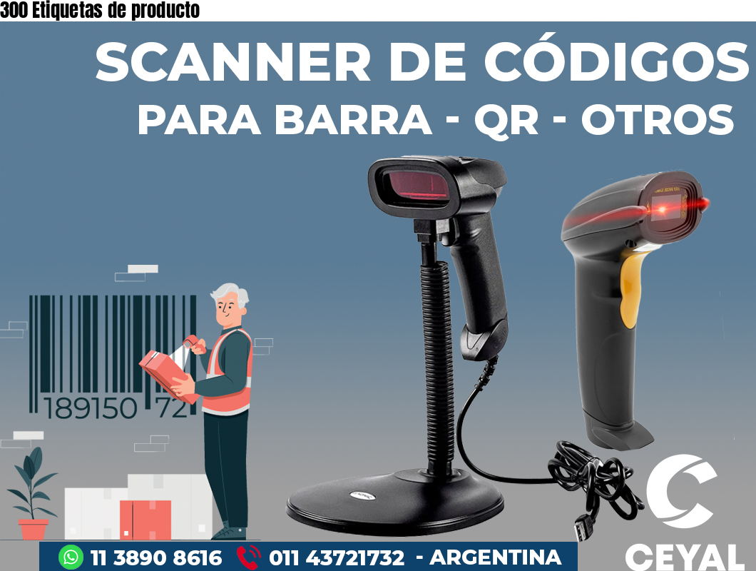 300 Etiquetas de producto