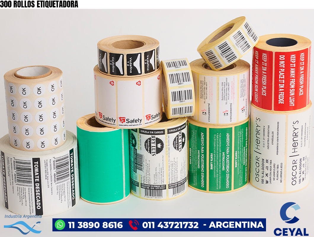 300 ROLLOS ETIQUETADORA