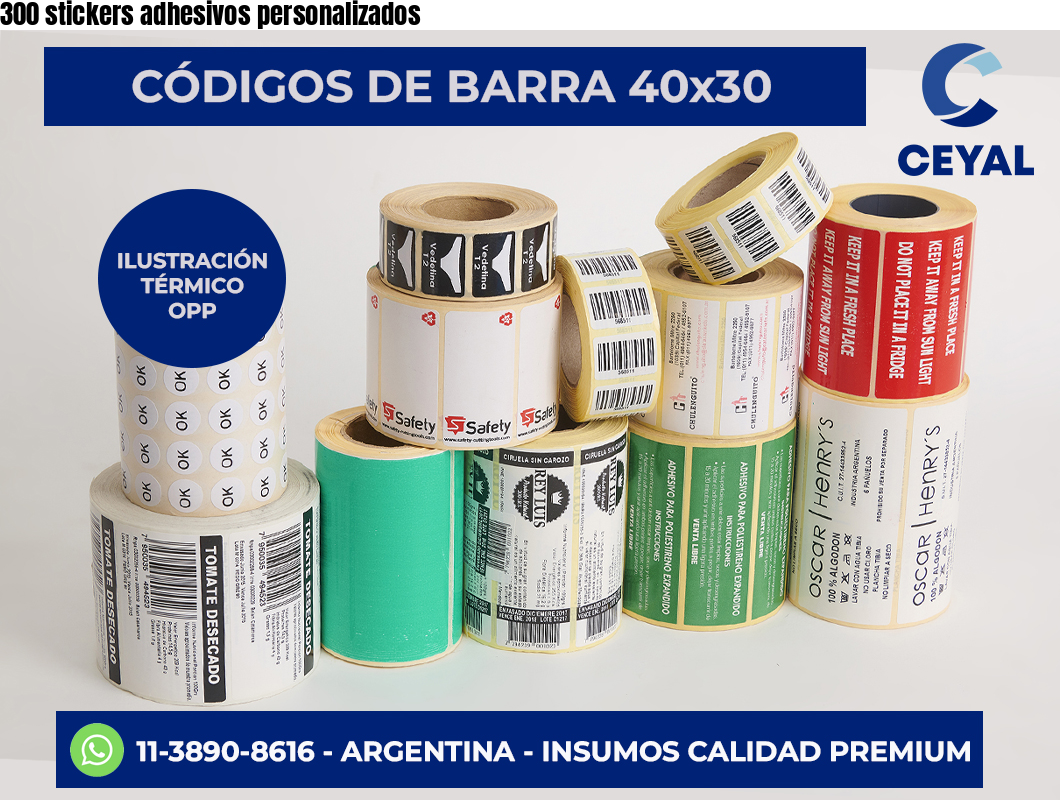 300 stickers adhesivos personalizados