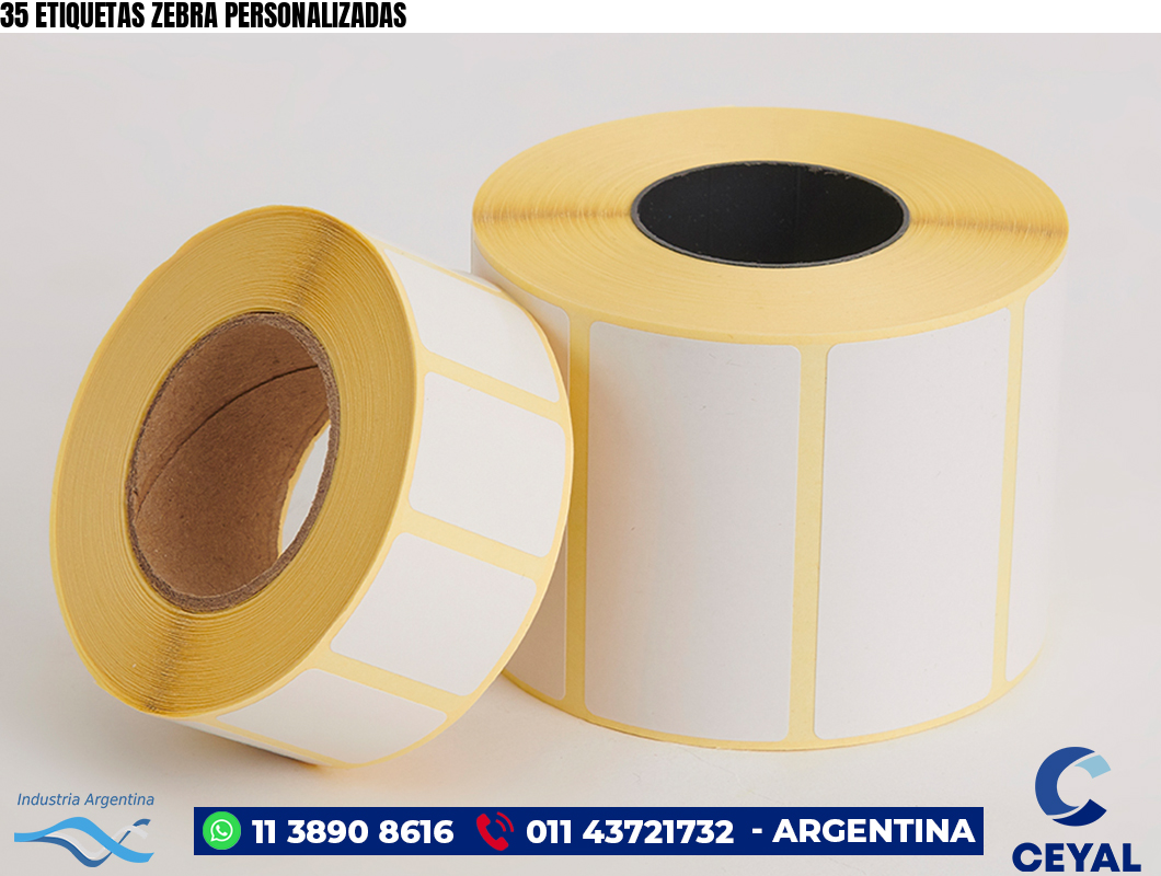 35 ETIQUETAS ZEBRA PERSONALIZADAS