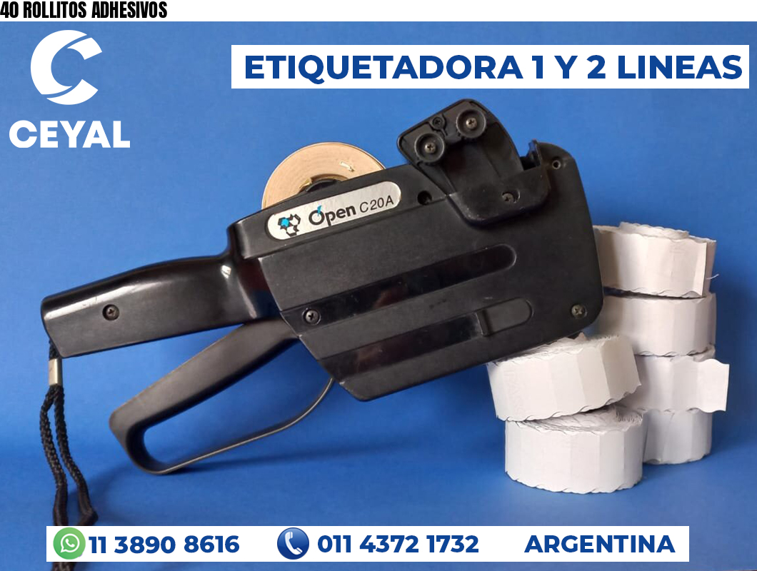 40 ROLLITOS ADHESIVOS
