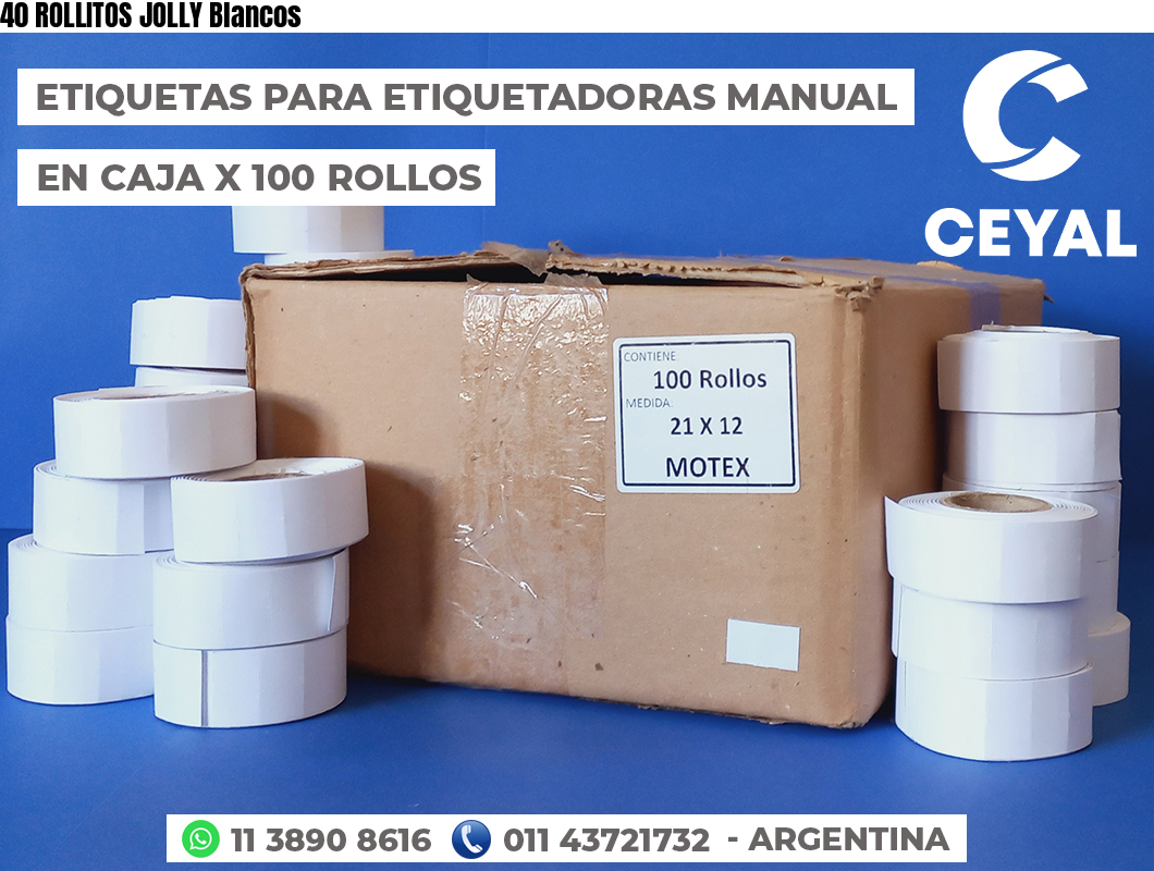 40 ROLLITOS JOLLY Blancos