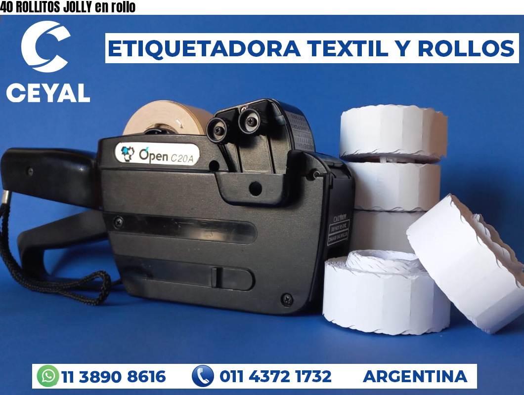 40 ROLLITOS JOLLY en rollo