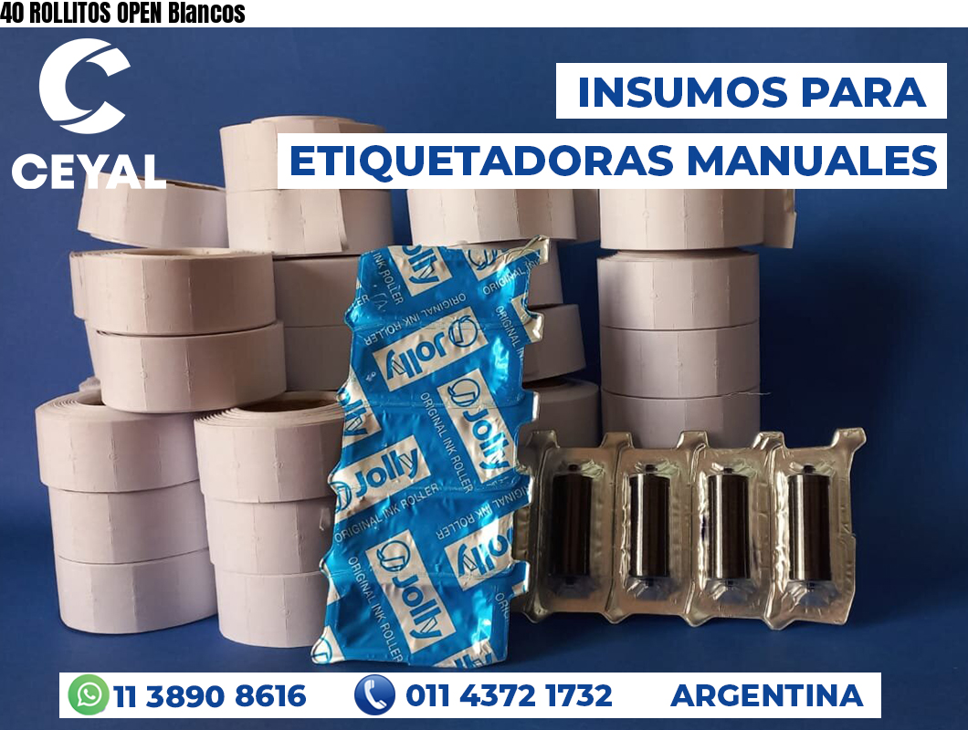 40 ROLLITOS OPEN Blancos