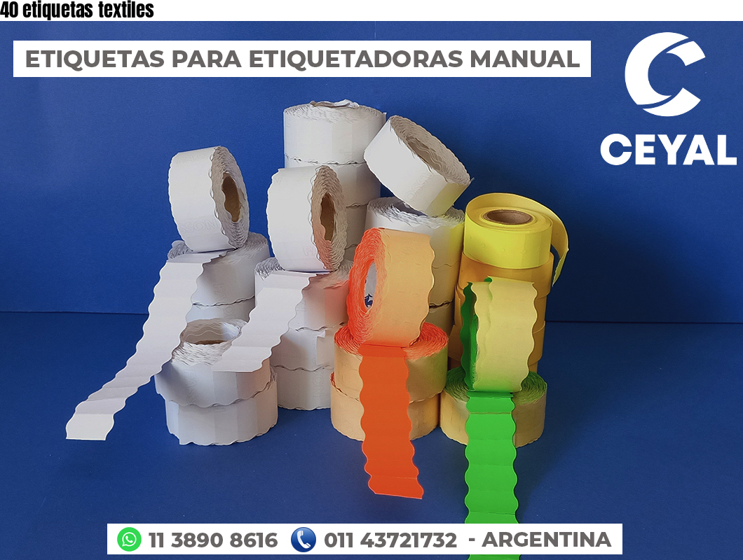 40 etiquetas textiles