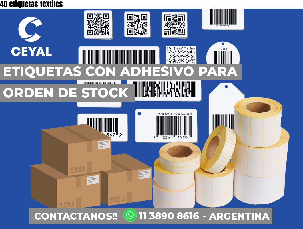 40 etiquetas textiles