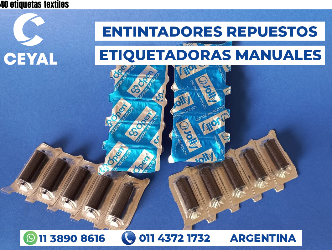 40 etiquetas textiles