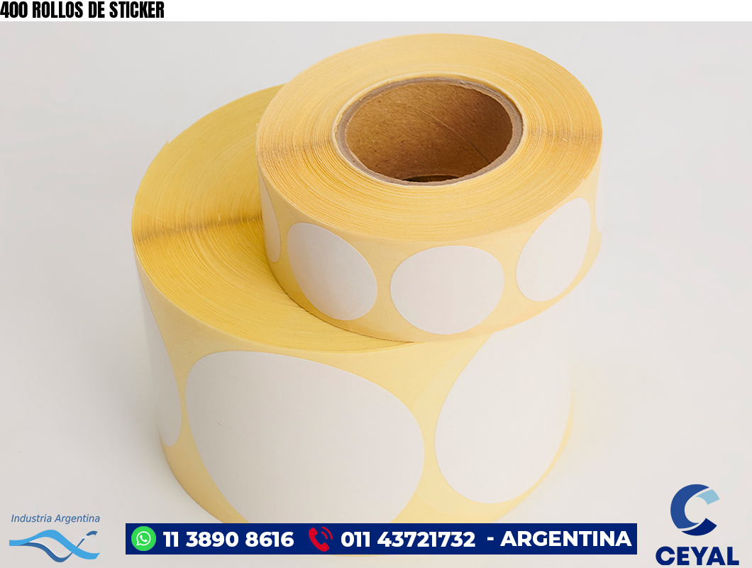 400 ROLLOS DE STICKER