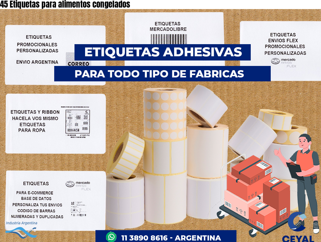 45 Etiquetas para alimentos congelados