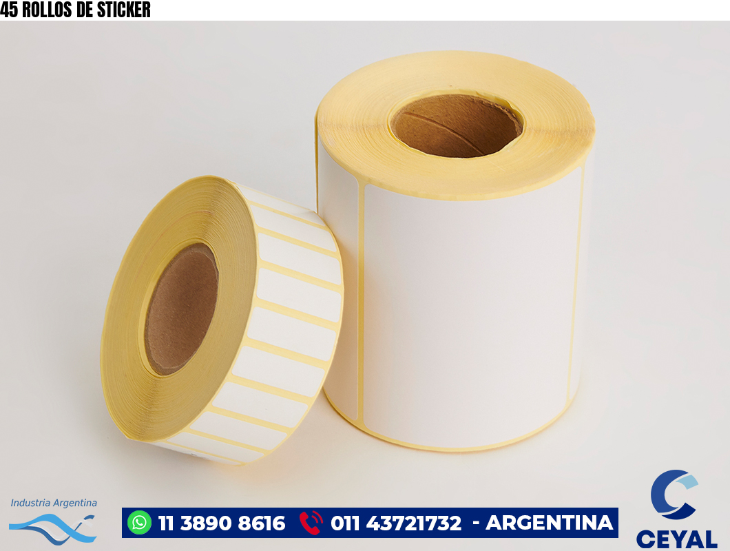 45 ROLLOS DE STICKER